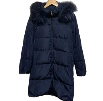 퍼 다운 자켓 코트 블랙 L