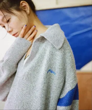 Pamm 스키퍼 니트 파름 그린 블루 그레이