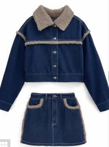 데님 보아 셋업