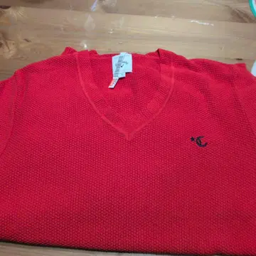 캘러웨이 레드 V넥 스웨터 L
