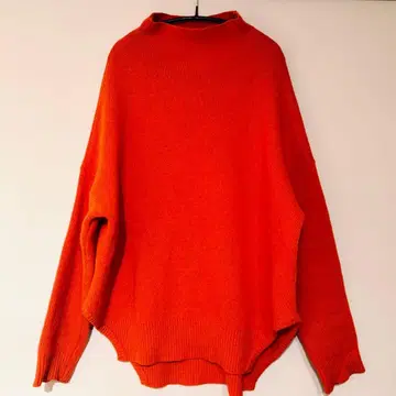 MERRY 오렌지 울 터틀넥 스웨터