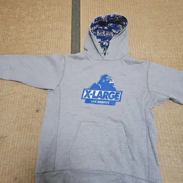 X-LARGE 그레이 후드 부착 후드티 X-LARGE