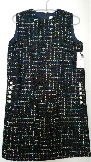 피친 피칭 슬리브리스 무릎 기장 원피스 S 사이즈