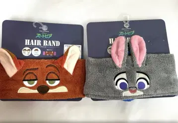[미사용 새상품] 주토피아 주디 닉 파시오스 헤어밴드 2개 세트