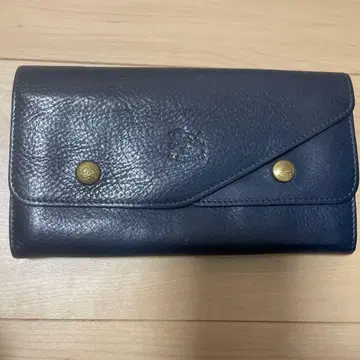 IL BISONTE 일비종떼 더블 플랩 장지갑 네이비