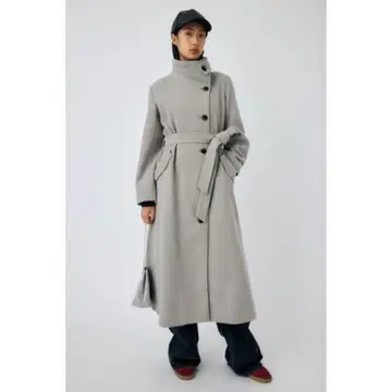 MOUSSY 아우터 스탠드 카라 롱 코트