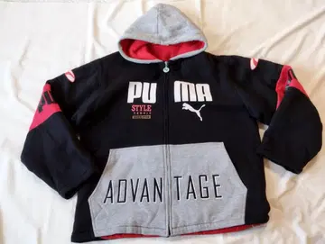 90s 푸마 후드 맨투맨 XL 집업 퀼팅