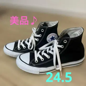 새상품급 Converse 블랙 하이컷 스니커즈 24.5cm