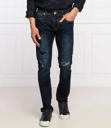 A|X ARMANI EXCHANGE 스키니 핏 데미지 가공 데님