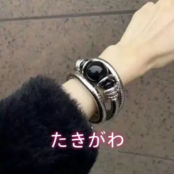 y2k archive vintage 00s 블랙 펄 팔찌