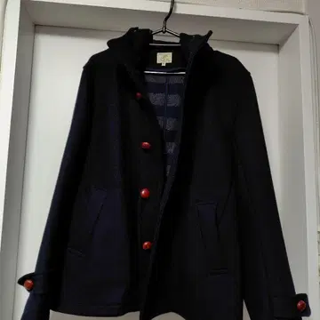 GREEN LABEL RELAXING 네이비 피 코트 M