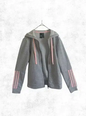 adidas 그레이 풀 집업 후드티