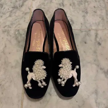 케이트 스페이드 푸들 모티브 플랫슈즈