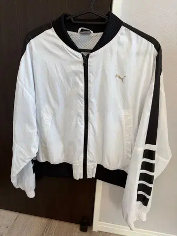 PUMA 집업 자켓 M 화이트/블랙