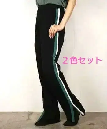 AULA AILA 아우라 아이라 저지 팬츠 블랙 네이비