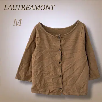 로트레아몽 니트 가디건 울 100% 보트넥 7부 소매 38