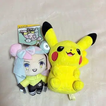 마이피카츄 치켜뜬 눈 암컷 난자모 봉제인형 마스코트 키링