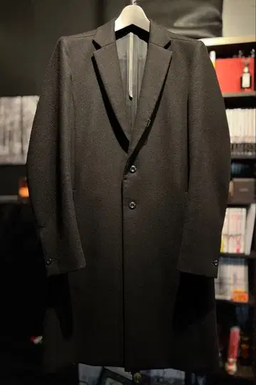 미사용 어태치먼트 체스터 코트 울 100%