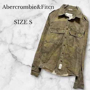 아바크롬비 피치 밀리터리 셔츠 카키 카모 패턴 캐주얼 S