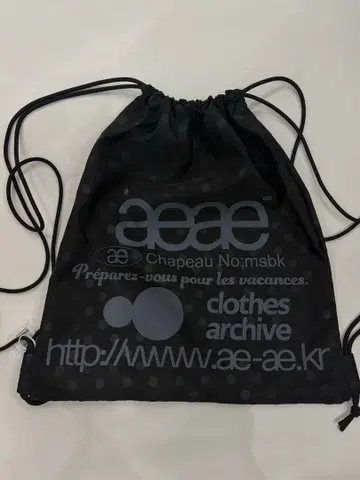 당일 발송 aeae 블랙 도트 무늬 복조리형 백 미사용