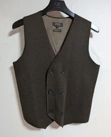 CHRISTIAN ORANI 빈티지 브라운 더블 버튼 베스트 M