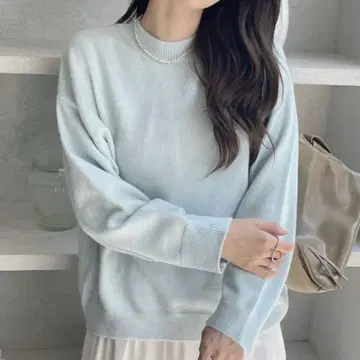 니트 라이트 블루 프리 사이즈