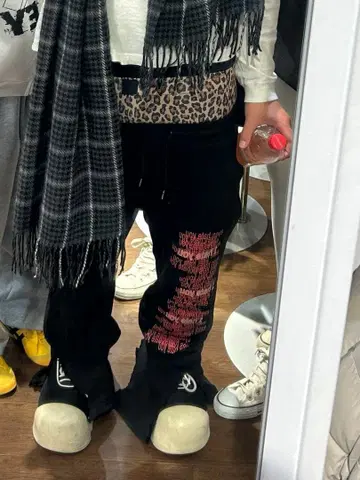 y2k opium 더블 스웨트 팬츠 그런지