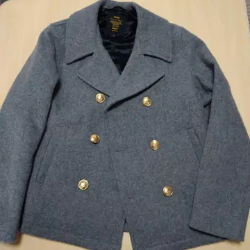 그레이 더블 브레스트 코트