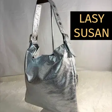 레이지 수잔 메탈릭 토트백 A4 숄더 가능 주름 가공