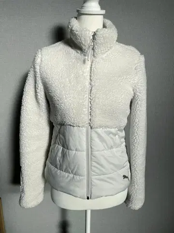 PUMA 플리스 보아 자켓 화이트 S