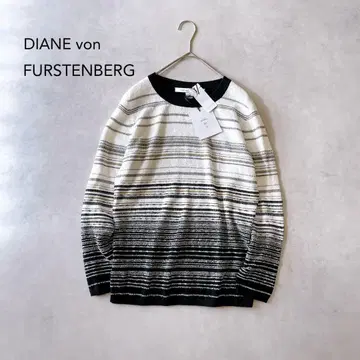 택 포함 새상품 DIANEvonFURSTENBERG 보더 라메 니트 M