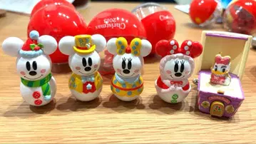디즈니 크리스마스 캡슐 토이 30주년 미키 미니 데이지