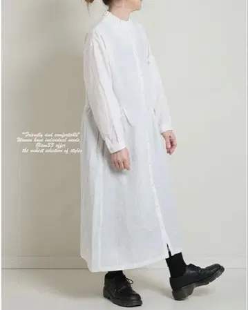 blue willow 코튼 린넨 화이트 원피스 미사용 새상품