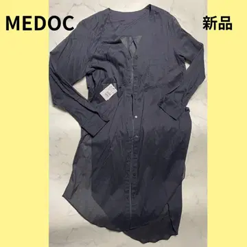 MEDOC 새상품 다크 그레이 버튼 롱 셔츠 야마다야 YAMADAYA