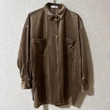 새상품급 pageboy 벨루어 오버 사이즈 셔츠