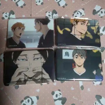 시카쿠 하이큐 점프 캔뱃지 미야 오사무 아츠무 4개 이나리 shikaku