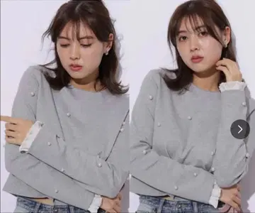 Apuweiser-riche 펄 장식 티셔츠