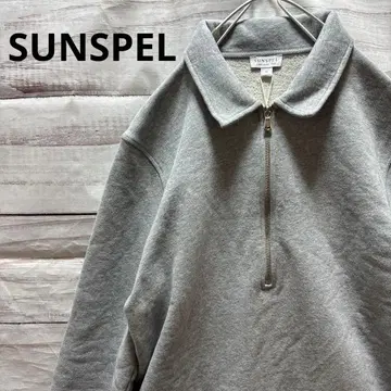 새상품 SUNSPEL 하프 지퍼 맨투맨 풀오버 M 그레이 택 포함