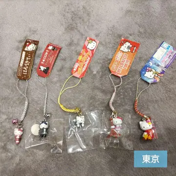 지역 한정 키티 스트랩 5개 세트 [ 도쿄 한정판 ]