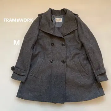 FRAMeWORK 프레임워크 P코트 울 캐시미어 혼방 더블 브레스트 M