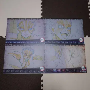 귀멸의 칼날 아카자 무한열차 런치 매트 세트 ufotablecafe