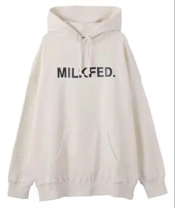 MILKFED. 화이트 후드 부착 후드티