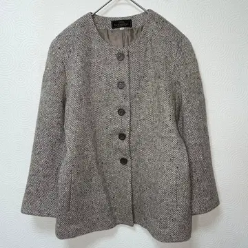 로망 노카라 자켓 브라운 고급 청순 심플 13호 L 모