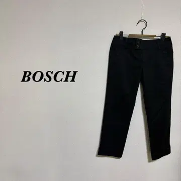 BOSCH 크롭 팬츠 더블 버튼 스트레치 블랙 XS 4801N