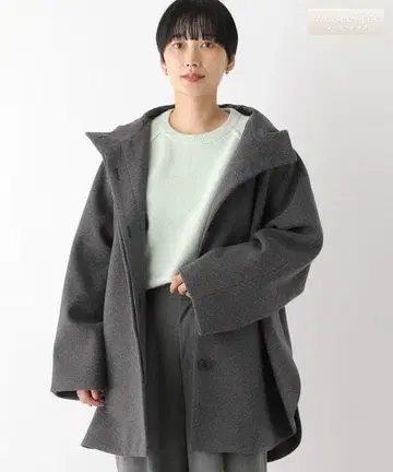 LEPSIM 울리 테크 후드 판초 코트