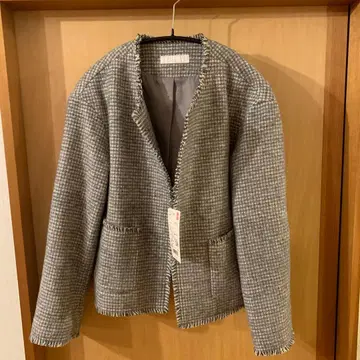 UNIQLO 그레이 노카라 자켓 XS