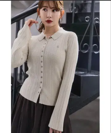 Herlipto 미사용 새상품 Trois Rib Knit Polo Top