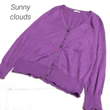 Sunny clouds 펠리시모 LL 퍼플 가디건 루즈핏