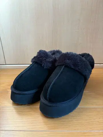 블랙 퍼 어그 부츠 통굽 oriental traffic