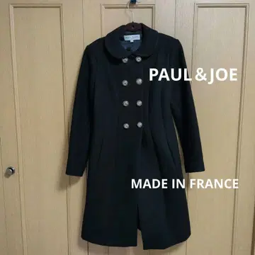 폴앤조 블랙 더블 버튼 코트 38